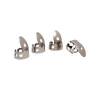 Golden Gate GP1-4PK - Plettri per dita, in acciaio inox, confezione da 4