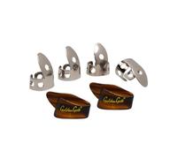 Golden Gate GP1-4T - Set di plettri per pollice e dita, in acciaio inox, tartaruga finta, grande