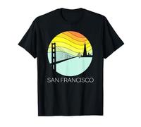Golden Gate vintage della zona della baia di San Francisco, California Maglietta