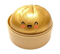 Golden Glitter Dumpling Squishy, Food Squishy Dumpling Sensory Squeeze Fidget Toys for Adults Boys Girls