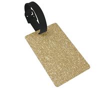 Golden Glitter Texture Christmas Abstract 2 PC Etichette per bagagli in PVC Privacy Cover Etichette per bagagli in silicone Etichette per valigie da viaggio Accessori da viaggio