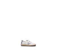 GOLDEN GOOSE - BALL STAR STRAP Sneaker bimba bianca/argento in pelle 35