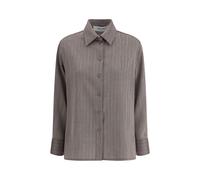 Golden Goose Brown Fleece Wool Dress Shirt - L