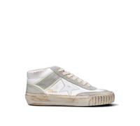 GOLDEN GOOSE MID-STAR Sneaker uomo bianca/grigia in pelle 44