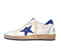 Golden Goose Scarpe Sneakers Uomo Vintage Ball Star 10327 Bianco-Blu (Numeric_40)