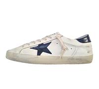 Golden Goose Scarpe Sneakers Uomo Vintage Superstar 15430 Bianco Blu (Numeric_44)
