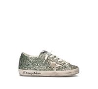 GOLDEN GOOSE SUPER-STAR CLASSIC WITH LIST Sneaker donna verde platino 38