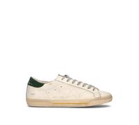 GOLDEN GOOSE SUPER-STAR CLASSIC WITH LIST Sneaker uomo bianca/verde in pelle 44
