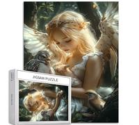 Golden Hair Angel Puzzle da 1000 pezzi per adulti Fantasy Forest Scene Art Puzzle impegnativo per giochi di attività familiari colorati fai da te puzzle per decorazioni per la casa regali 50 × 70 cm