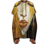Golden Hair Tears Unisex Mantella Taglio Capelli Con Chiusura A Gancio Mantella Parrucchiere Leggera Mantello Da Barbiere Per Parrucchieri Acconciatura Uso Domestico 168X140Cm