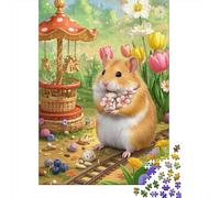 Golden Hamster Jigsaw for Adults 1000 Piece Brainteasing Games Gifts for Men Challenging Game 1000pcs (75x50cm)