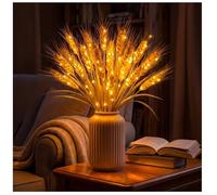 Golden Harvest Light - Lampada decorativa a LED a stelo di grano, luce bianca calda, rustica, per casa, ufficio, negozio, camera da letto, soggiorno, tavolo da pranzo