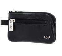 Golden Head Zipped Key Case Black