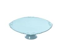 Golden Hill Alzata per dolci Alzatina torta e frutta, di plastica grande (Celeste, ø31 h10)