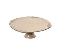 Golden Hill Alzata per dolci Alzatina torta e frutta, di plastica grande (Tortora, ø31 h10)