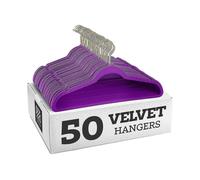 (golden hook, deep purple) 10pcs Non-slip Velvet Hangers - Suit Hangers