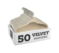 (golden hook, ivory white) 10pcs Non-slip Velvet Hangers - Suit Hangers