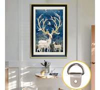 Golden Iron D Ring Picture Hooks Durable Frame Hangers for Home Use