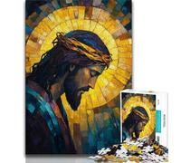 Golden Jesus Puzzles für Erwachsene 1000 Puzzles, helfen dem Gehirn beim Trainieren süchtig machender Spielzeuge, um Geduld zu fördern Eltern-Kind-Interaktion 38x26cm