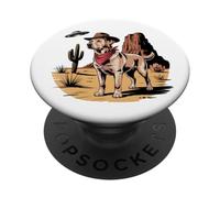 Golden Labrador Retriever Alien UFO Deserto PopSockets PopGrip Adesivo