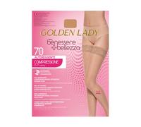 Golden Lady Benessere & Bellezza - Autoreggente 70Den 15-17mmHg Taglia 2S Playa