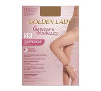 Golden Lady Benessere & Bellezza - Collant 140 denari dorè per il microcircolo, 1 paio taglia 5-XL