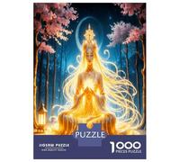 Golden Lady Sakura 1000 Pezzi Set Puzzle Divine Nature Serenity Puzzle Classico Cartone Robusto - Puzzle Per Coppie Ultra Difficili, Top Valutato, Attività Perfetta in Casa 70x50cm/1000pcs