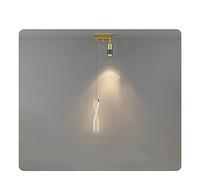 Golden Light Luxury Room Master Bedroom Head of A Bed Small Chandelier Modern Minimalist Net Red Simple Long Line Restaurant Modern LED Chandelier (1dheadgolden15cm Threecolor)