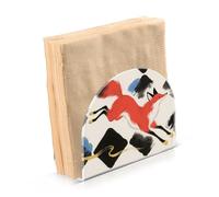 Golden Line Fox - Portatovaglioli quadrato in acrilico giapponese per bagno, ristorante, distributore di tovaglioli quadrato autoportante, decorazione per la casa per bagno, ristorante