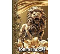 Golden Lion Sketchbook 6 x 9: Golden Baroque style Sketchbook or Notebook for Drawing or doodling 112 Pages, with a belongs to page. Great for ... journal. Medieval style, Larping Sketchbook.