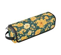 Golden Little Wildflower - Borsa da viaggio per attrezzi da capelli con cuscinetto resistente al calore, custodia da viaggio portatile per straigheners, ferro arricciacapelli, asciugacapelli da