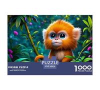 Golden Monkey 1000 Piece Jigsaw Puzzle For Adults Challenging Game Stress Relief Puzzle Exercise The Memory of The Brain for Men, Women, Elders, Seniors 38x26cm/1000pcs