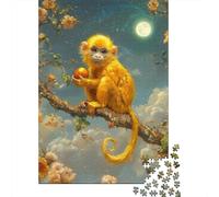 Golden Monkey Jigsaw Puzzle Impossibili 1000 Pezzi Decorazione Per La Casa. Giochi Rilassamento E Intelligence Per Adulti E Ragazzi Da 14 Anni 1000pcs (75x50cm)