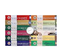 Golden Nag Confezione da 12 fragranze - 2 fragranze esclusive - 15 g x 12 scatole = 180 g