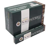 Golden Nag Patchouli Bastoncini di incenso Agarbatti indiana fragranza naturale, 15 x 12 scatola