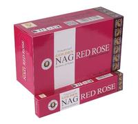 Golden Nag Red Rose Masala Agarbathi - Bastoncini di incenso, confezione singola, 15 g