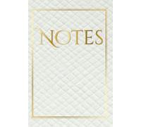 Golden Notes: Luxury White Crocodile Leather Aesthetic Journal: 6x9 Premium Minimalist Notebook with Gold Foil Style Accents, 110 Cream Unlined Pages for Creative Writing & Sketches