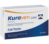 GOLDEN PHARMA Srl KURAVEN 1000 20 COMPRESSE DA 1,3 G SENZA GLUTINE NATURALMENTE PRIVO DI LATTOSIO