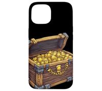 Golden Pirate Treasure Chest Outfit per pirati Custodia per iPhone 15
