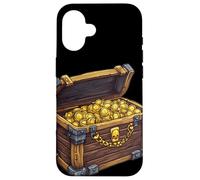 Golden Pirate Treasure Chest Outfit per pirati Custodia per iPhone 16