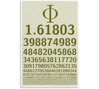 Golden Ratio Educational Poster Phi Constant Mathematics Canvas Wall Art