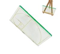 Golden Ratio Mirino - Golden Ratio/Fib-onacci Composition View Finder | Righello per artisti acrilico trasparente | Strumento di pittura rapporto aureo | Visualizzatore di sezioni dorate trasparenti