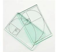Golden Ratio Viewfinder, mirino da disegno, divisore proporzionale acrilico strumento di disegno artistico, visualizzatore di sezioni dorate, regola dei terzi composizione Finder fotografia pittura (2
