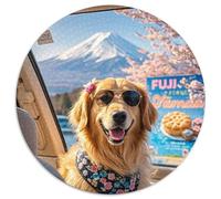 Golden Retriever 1000 Pezzi Di Puzzle Rotondo Classico Cute Pets Regali Difficile E Impossibile Per Famiglia 1000pcs (67.5x67.5cm)