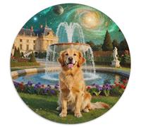 Golden Retriever 1000 Pezzi Di Puzzle Rotondo Creativo Cute Pet Dog Giocattolo Difficile E Impossibile Per Adulti E Bambini 1000pcs (67.5x67.5cm)