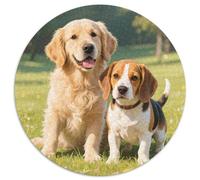 Golden Retriever 1000 Pezzi Di Puzzle Rotondo Creativo Cute Pets Jigsaw Giocattolo Educativo Per Adulti E Bambini 1000pcs (67.5x67.5cm)