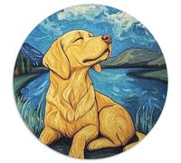 Golden Retriever 1000 Piece Jigsaw Puzzle For Adults Challenging Game Stress Relief Puzzle Exercise The Memory of The Brain for Adults And Kids, Age 12 Years Up 1000pcs (67.5x67.5cm)