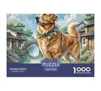 Golden Retriever 1000 Pieces Jigsaw Puzzles For Adults Educational Games Stress Relieving Entertainment Cultivate The Spirit of Teamwork for Adults And Kids, Age 12 Years Up 70x50cm/1000pcs