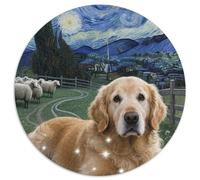 Golden Retriever 1000 Pieces Jigsaw Puzzles For Adults Family Challenge Toys Stress Relieving Entertainment Cultivate The Spirit of Teamwork for Men, Women, Elders, Seniors 1000pcs (67.5x67.5cm)