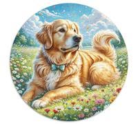 Golden Retriever 1000 Pieces Jigsaw Puzzles For Adults Family Challenge Toys Stress Relieving Entertainment Cultivate The Spirit of Teamwork for Family Decorations 1000pcs (67.5x67.5cm)